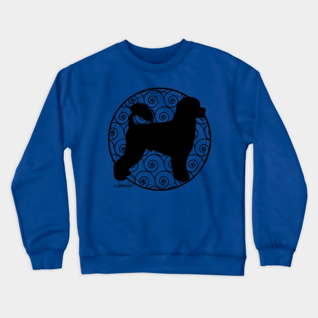 Portuguese Water Dog Retriever Waves Crewneck Sweatshirt by avondalealley